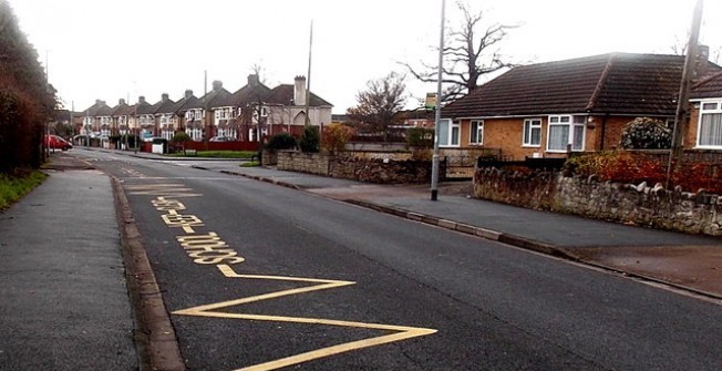 Yellow Road Lines in Aston Sandford
