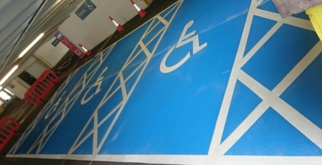 Line Painting Carparks in Anstey