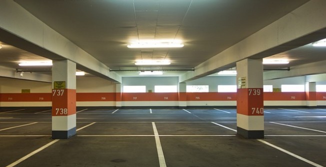 Line Marking Parking Spaces in Langley